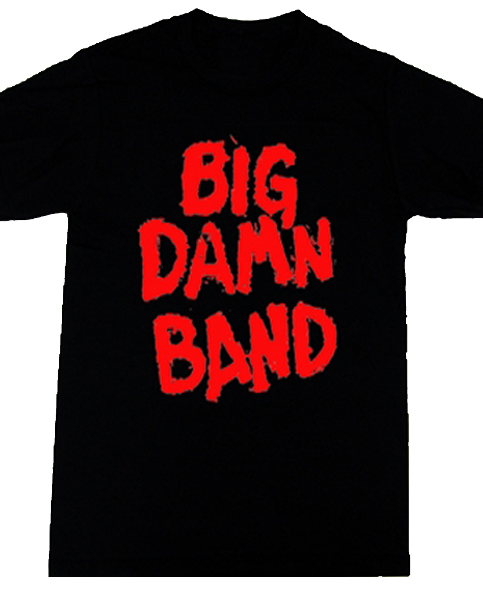 Red on Black Painted T Shirt Big Damn Band