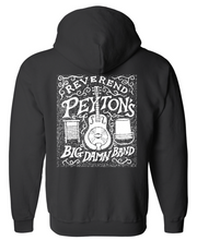 Load image into Gallery viewer, Black zip up Hoodie Instrument design
