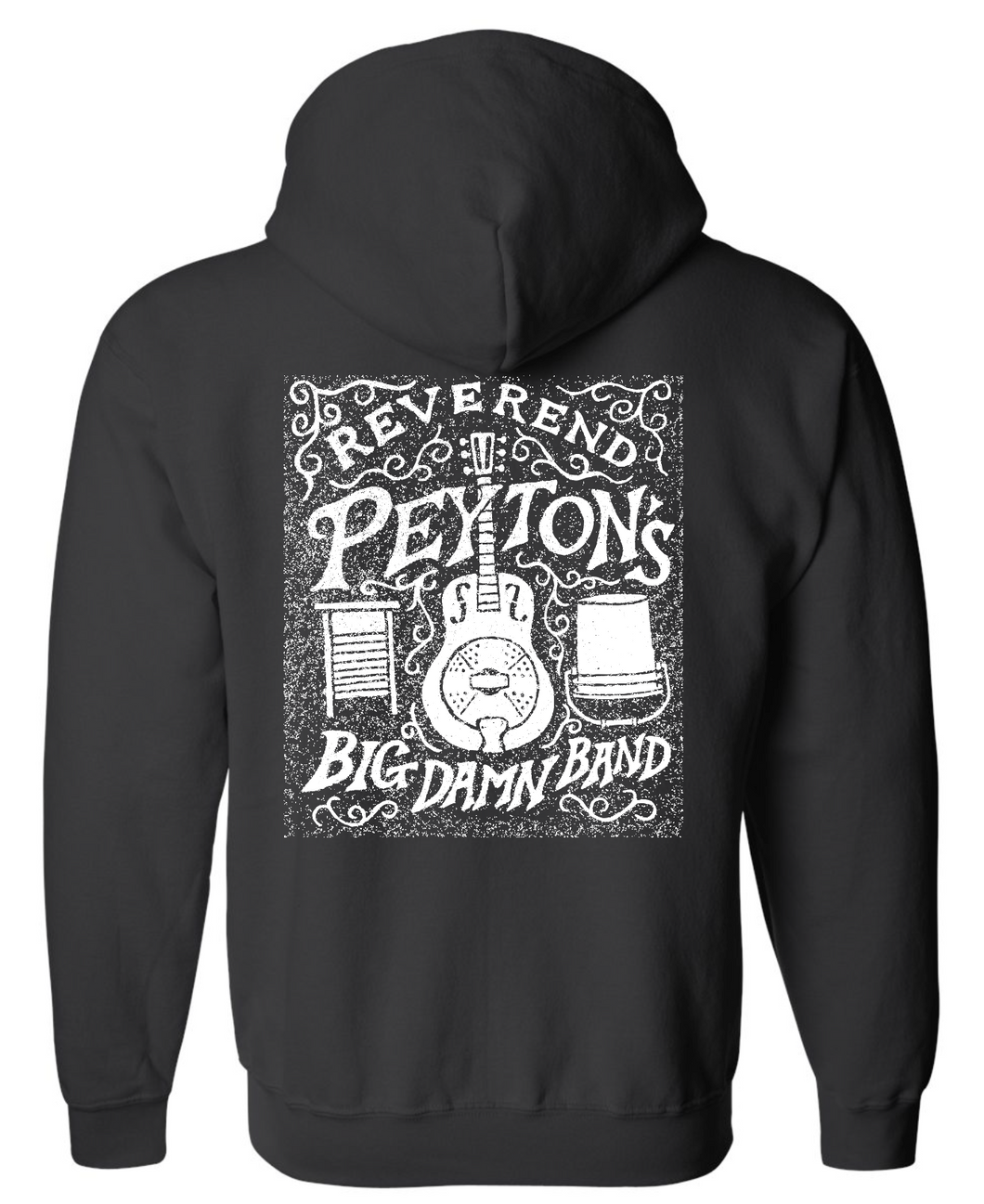 Black zip up Hoodie Instrument design