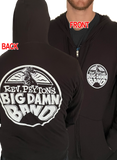 Rooster Lightweight Zip-Up Hoodie Printed on Front & Back (NEW!)